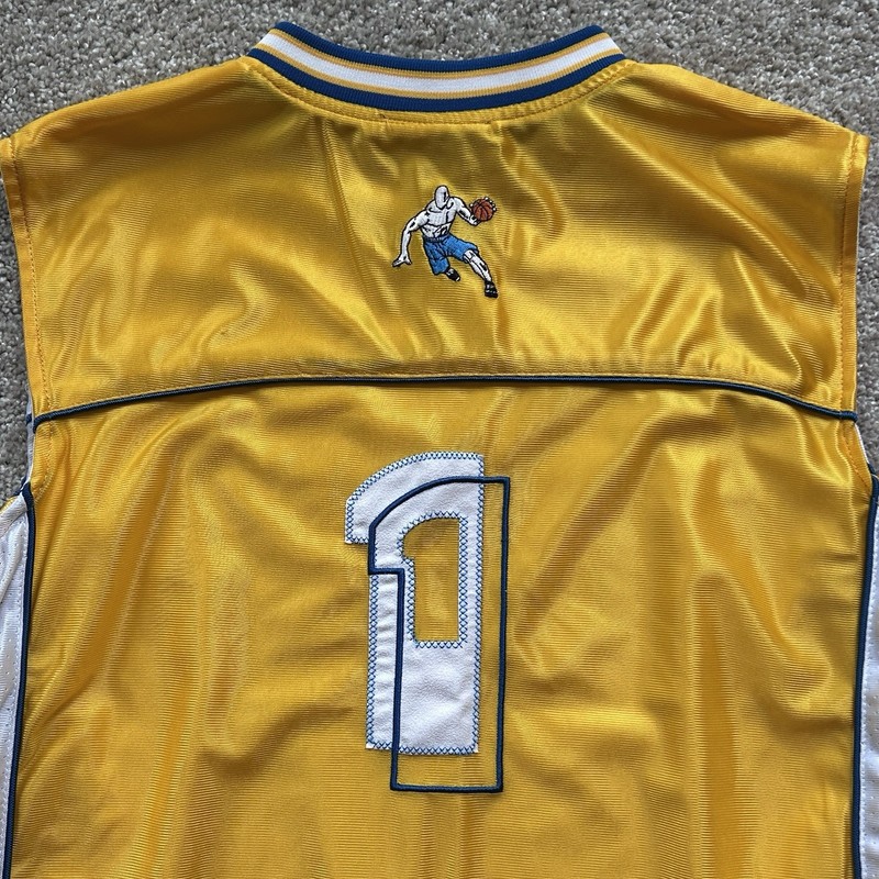 Vintage Men’s AND1 Reversible Basketball Jersey Yellow White Streetball Rare gallery