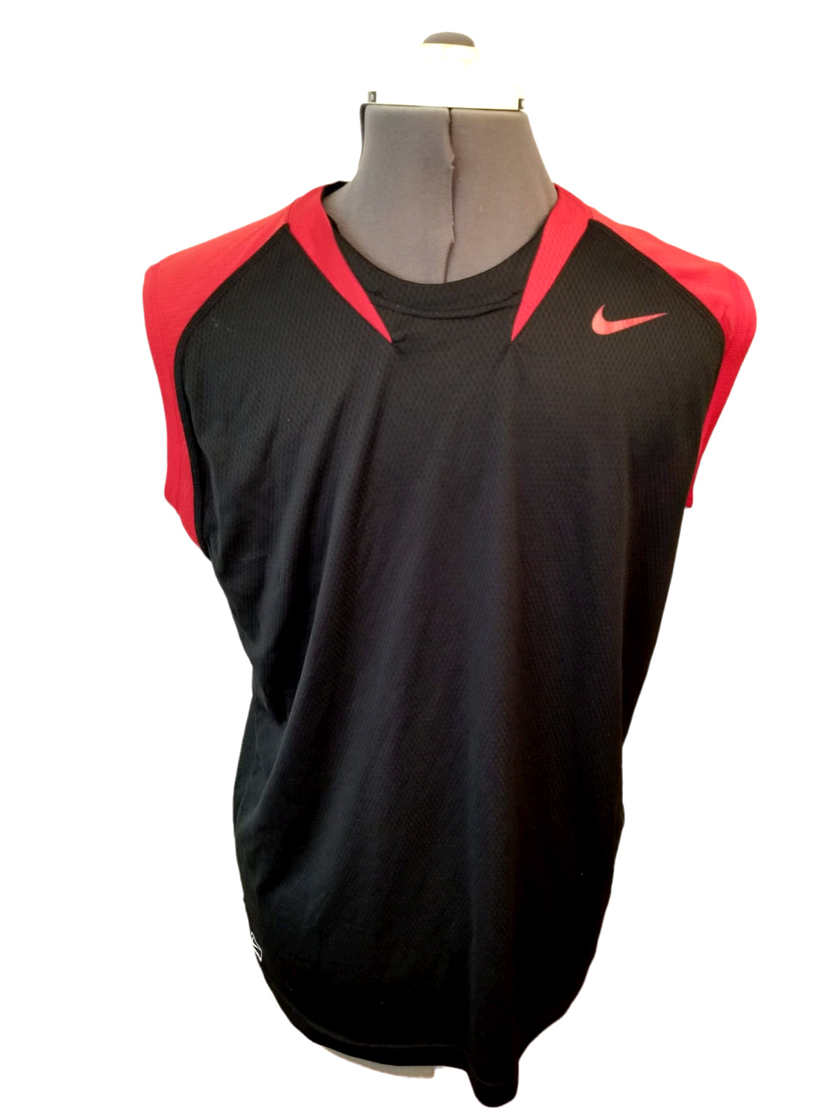 Nike Performance Black Red Men's Shirt Sleeveless Athletic Size Large Length 29 gallery