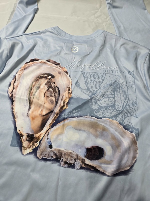 Magellan Classic Fit long sleeve light blue Fishing Shirt with Oyster - Men's M gallery