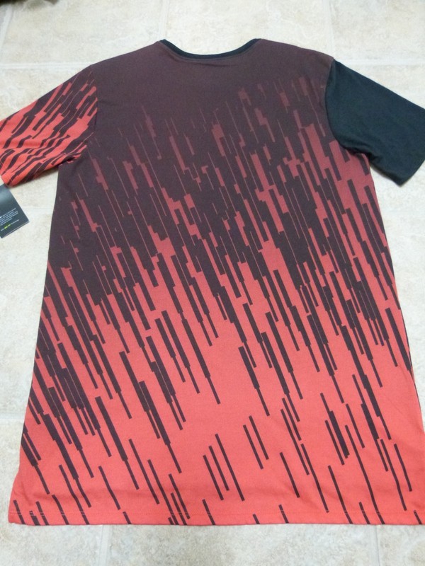 NWT Men's Nike Dry Basketball Gradient Print Drop Tail T-Shirt LARGE 844506-602 gallery