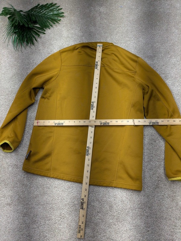 Helly Hansen Polartec Fleece Pullover Mens Large Yellow 1/4 Zip Hiking Top gallery