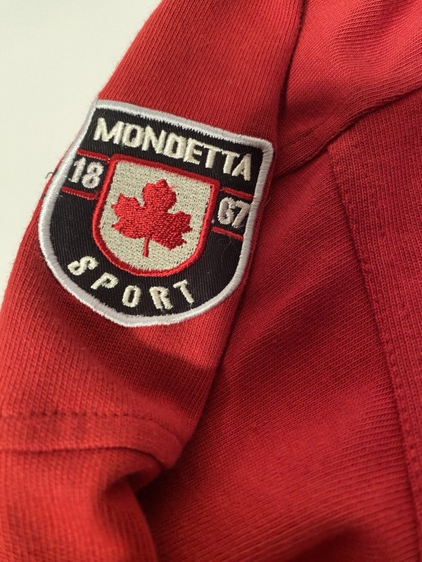 Vintage Mondetta Sport Canada Special Edition Jersey Men’s Sz XL Red Black 1867 gallery