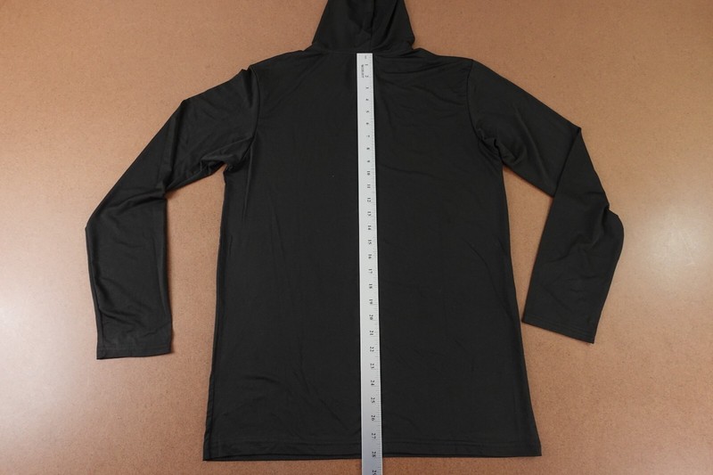 RealEssentials Men's Medium Black Lightweight Pullover Hooded Performance Tee gallery