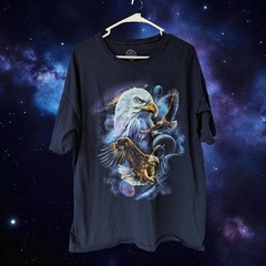 DOM Cosmic Celestial Eagle Sleeve T-Shirt with Eagle Graphic XL nature animal