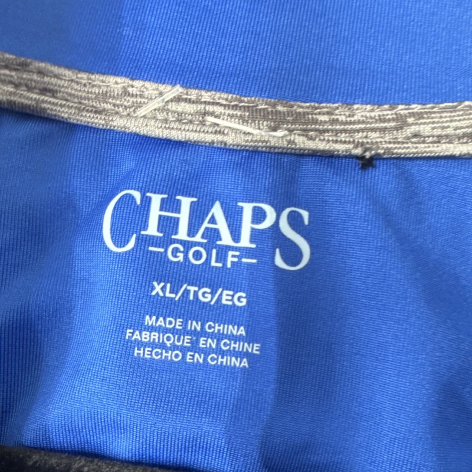Chaps Golf Men's XL Moisture Wicking UPF 30 Black Quarter-Zip Pullover gallery