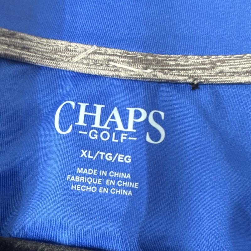 Chaps Golf Men's XL Moisture Wicking UPF 30 Black Quarter-Zip Pullover gallery