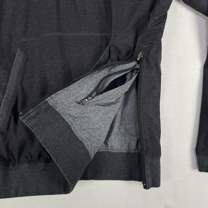 Lululemon Half Zip Hoody Jacket Mens Medium Black Reversible Performance Stretch gallery