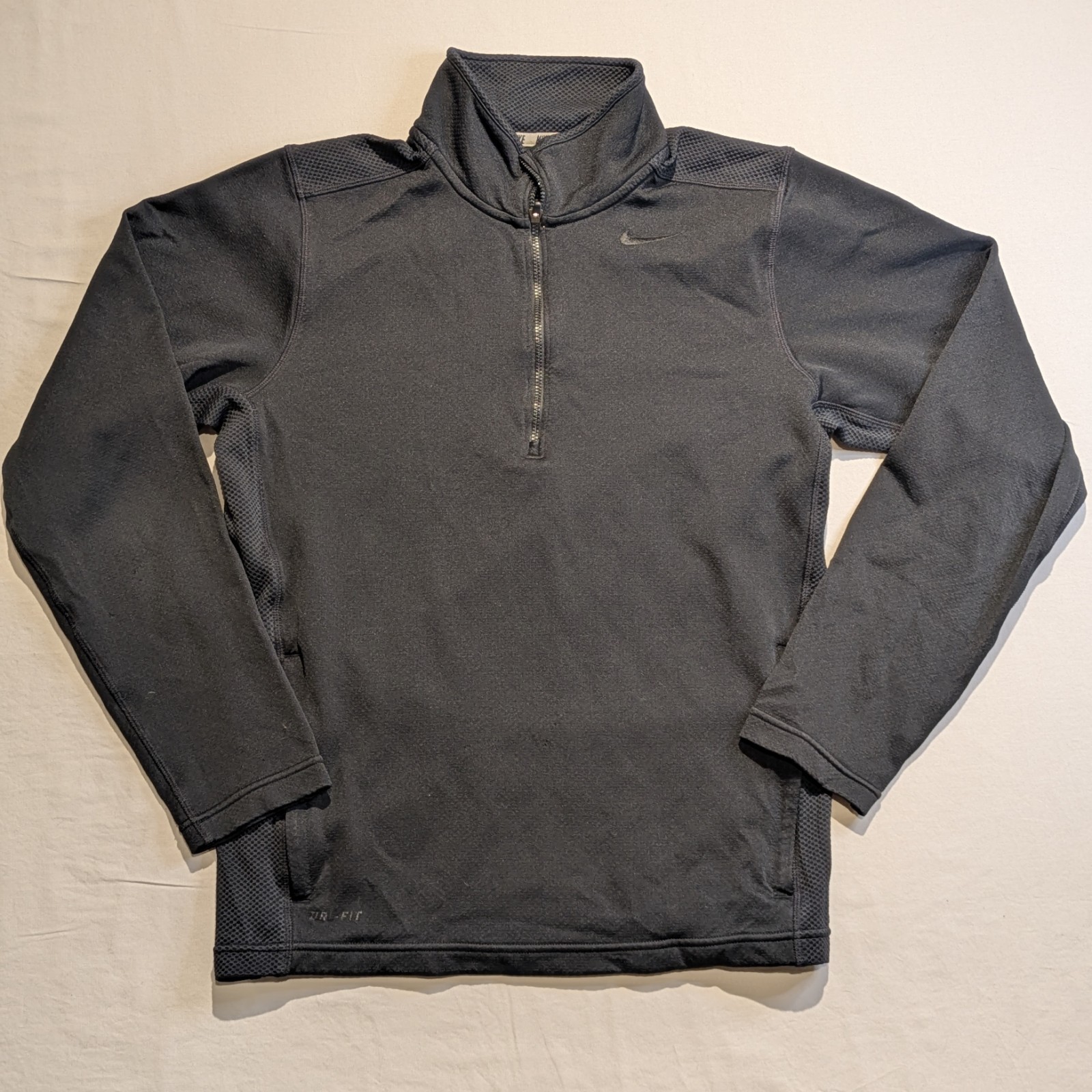 Nike Pullover Men's Small Black Dri Fit 1/2 Zip Training Athletic Long Sleeve gallery