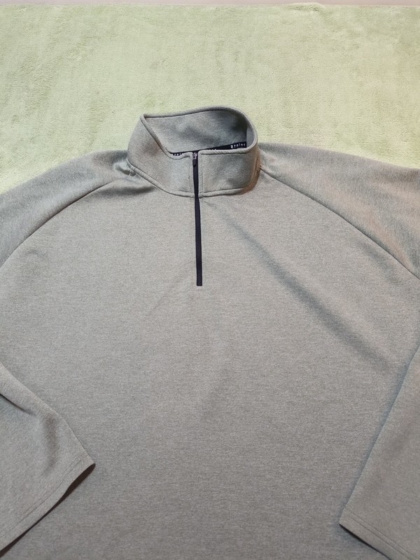 Zelos Men 4X 1/4 Zip Pullover Jacket Gray Heather Long Sleeve Big & Tall Active gallery