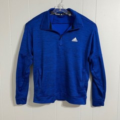 Adidas Climalite Blue 1/4 Zip Pullover Long Sleeve Athletic Shirt Men’s L