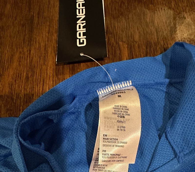 Garneau Men’s Cycling Jersey Blue Full Zip Short Sleeve Size M NWT Bike Shirt gallery