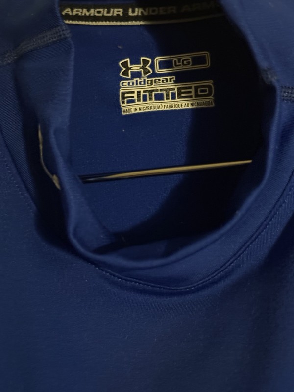 Under Armour Cold Gear Fitted Long Sleeved Mock Neck Athletic Shirt Men's Large gallery