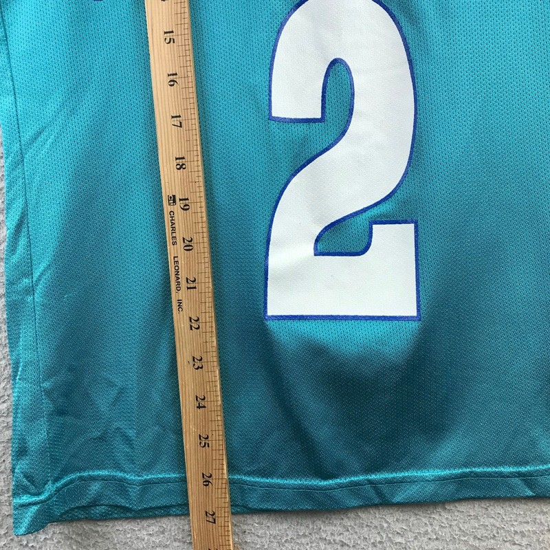 90s Vintage Charlotte Hornets Larry Johnson Jersey size 36 gallery
