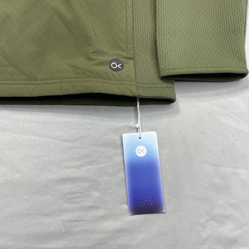 $148 NEW Outerknown Active Men’s XXL Warm Up 1/4 Zip Pullover Jacket Olive Green gallery