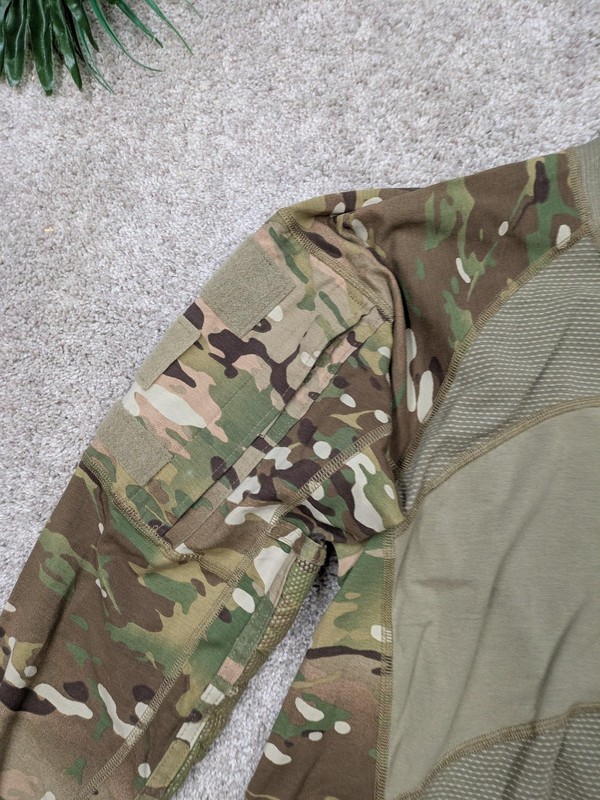 US Army Combat Shirt Mens Medium Camo Flame Resistant Long Sleeve Made USA gallery