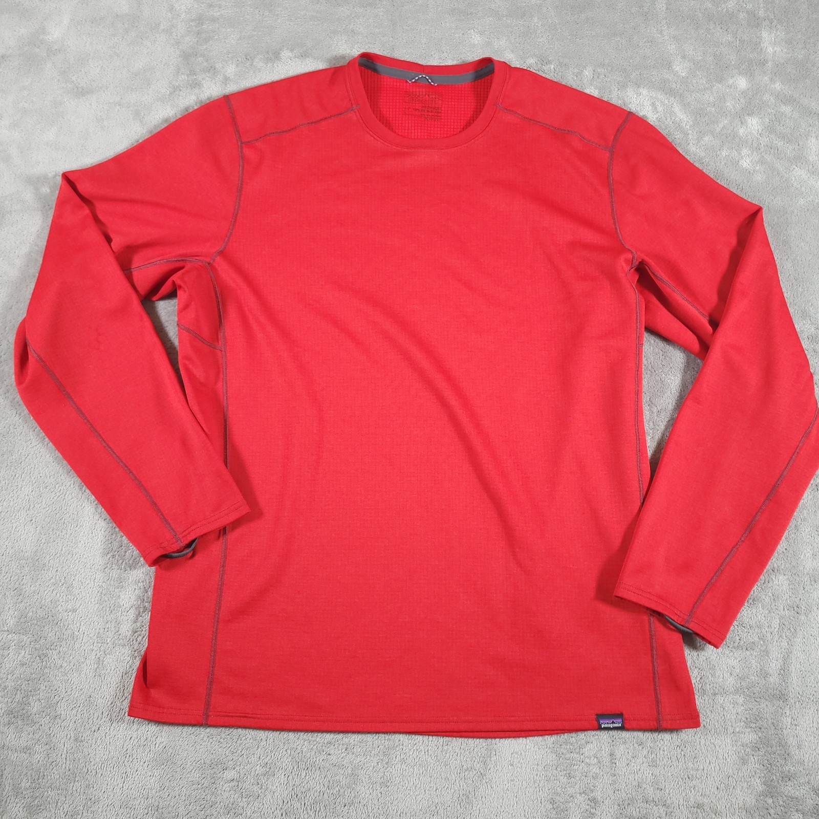 Patagonia Capilene Midweight Baselayer Mens L Red Polartec Power Grid Crew Neck gallery