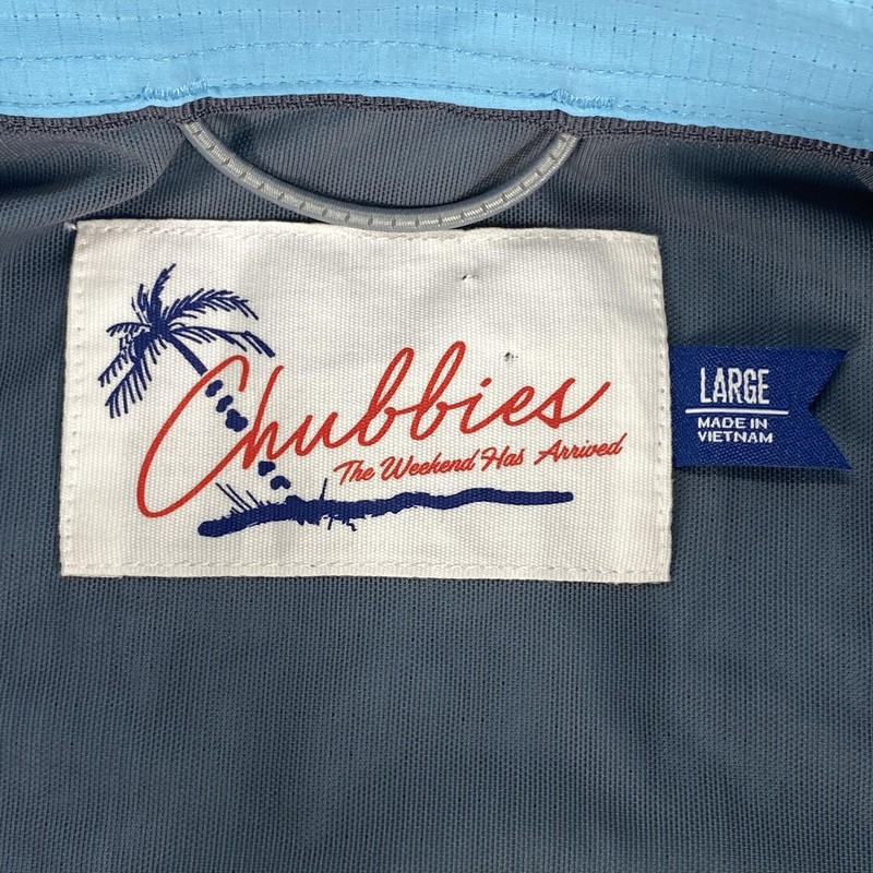 Chubbies Shirt Mens Large Blue Weekend Sport Fishing Long Sleeve Vented Stretch gallery