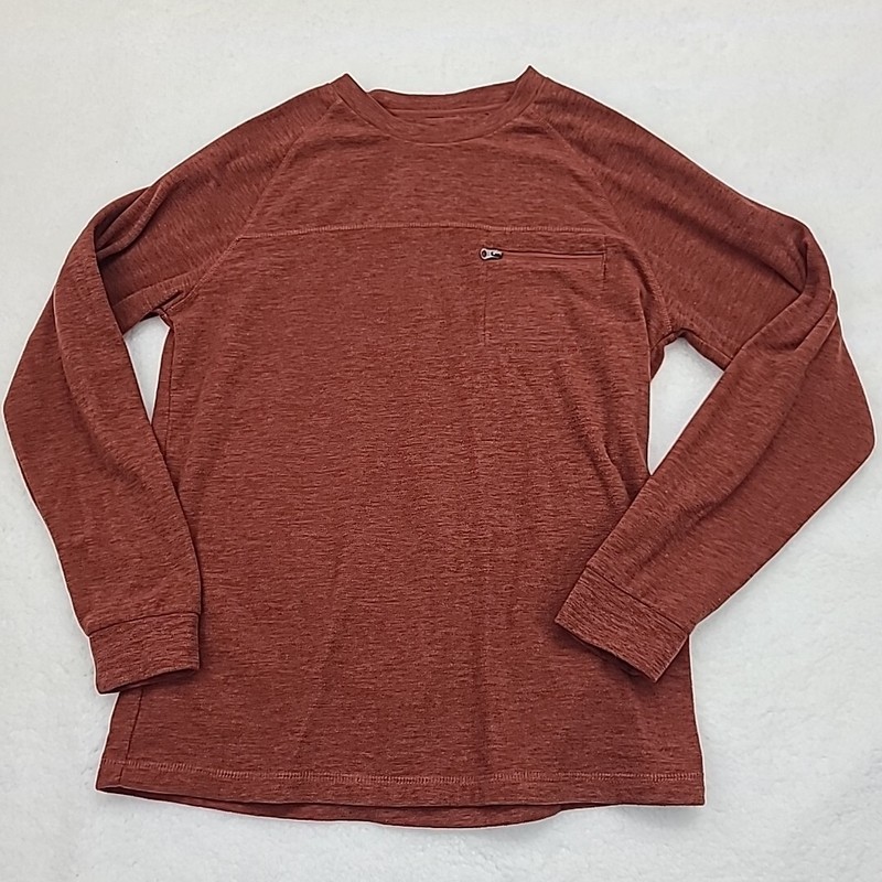 Magellan Outdoors Shirt Mens Medium Rust Fleece Classic Fit Moisture Wicking gallery