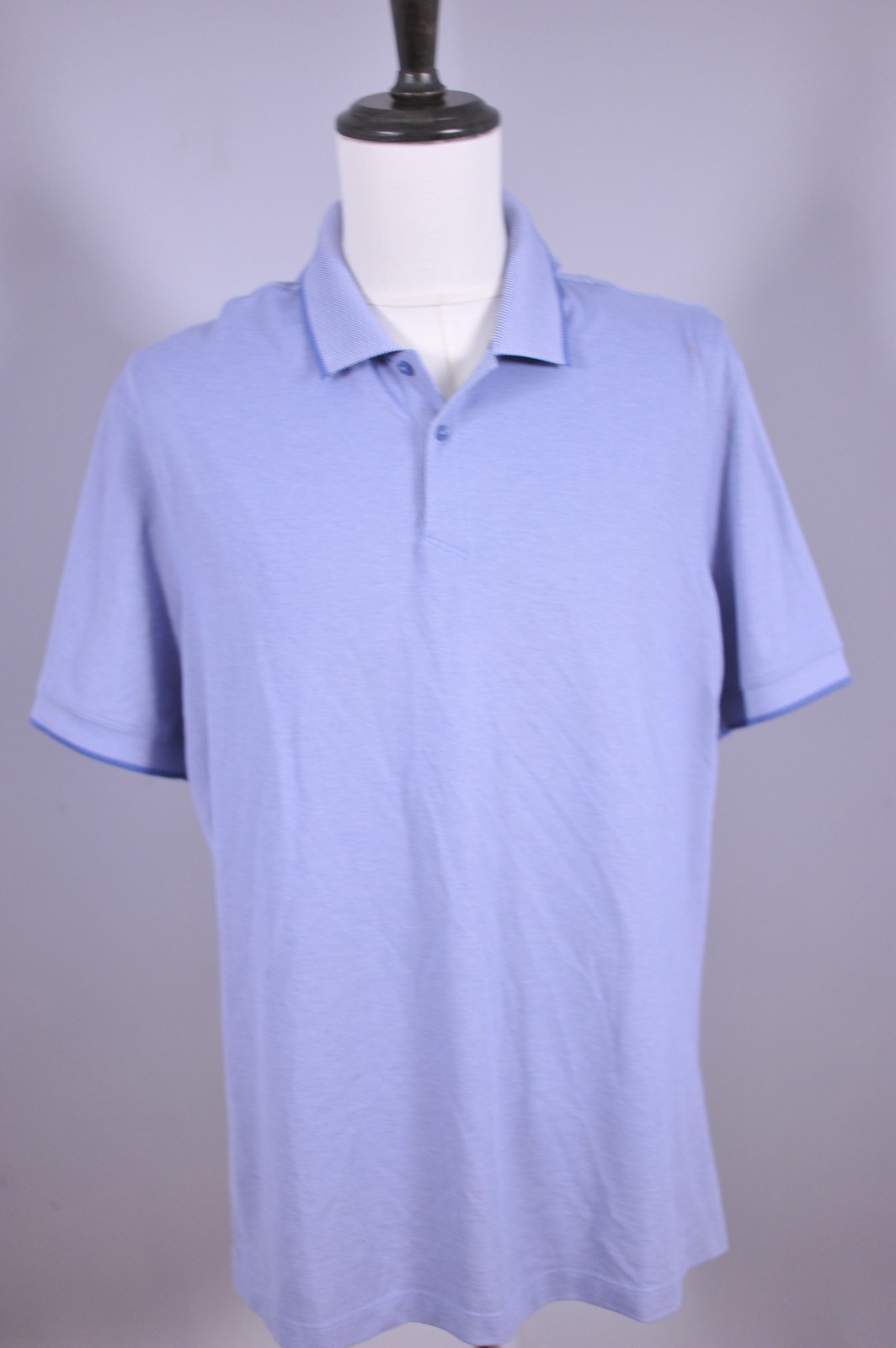 Lululemon Pique Performance Polo Shirt Blue Heather Men's XL gallery