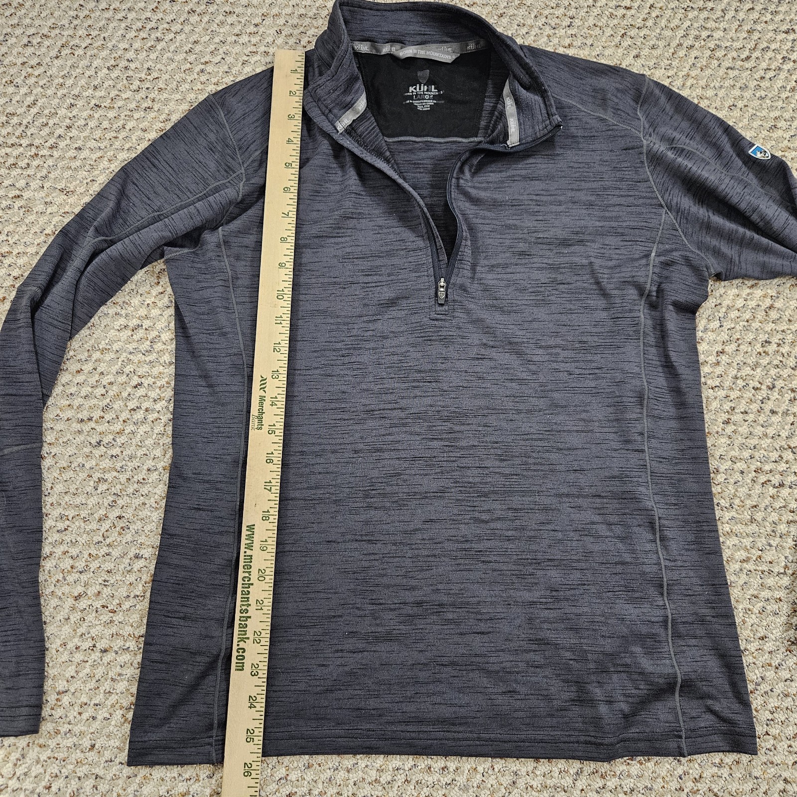 Kuhl Pullover Mens Large (Fits Medium) Alloy 1/4 Zip Graphite Sweater Mid-Layer gallery