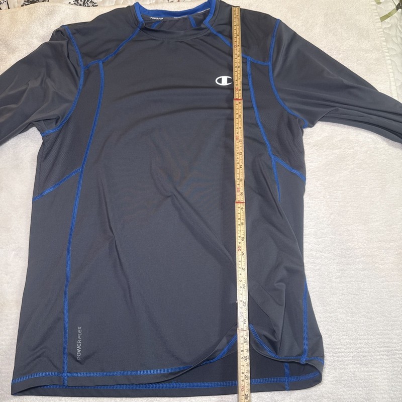Champion Powertrain Compression Long Sleeve Shirt Men’s M Gray Blue gallery