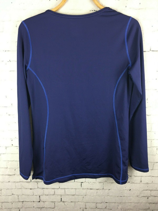 Lands' End Athletic Shirt Small Men's Blue Stretchy Long Sleeve (EAJ) gallery