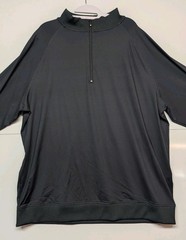 FootJoy Approach Quarter Zip Golf Pullover Mens 2XL Stretch Black Long Sleeve FJ