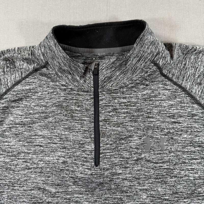Under Armour UA Tech Quarter Zip Pullover Mens XL Gray Golf Lightweight HeatGear gallery