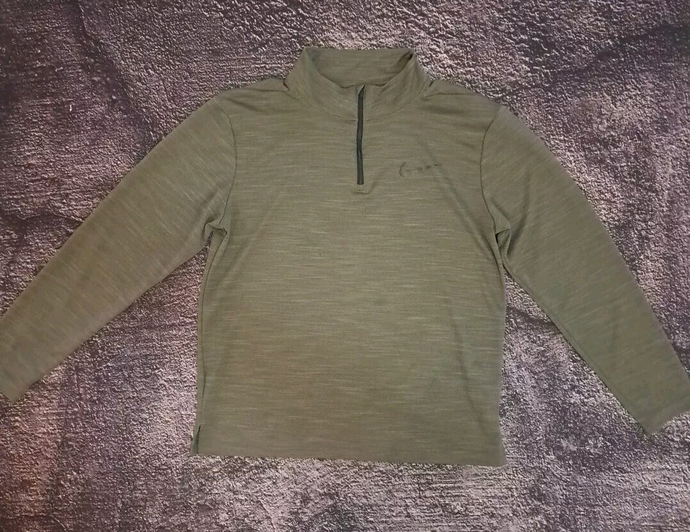 Nike Mens Training Top Superset Medium Long Sleeve Quarter Zip Green