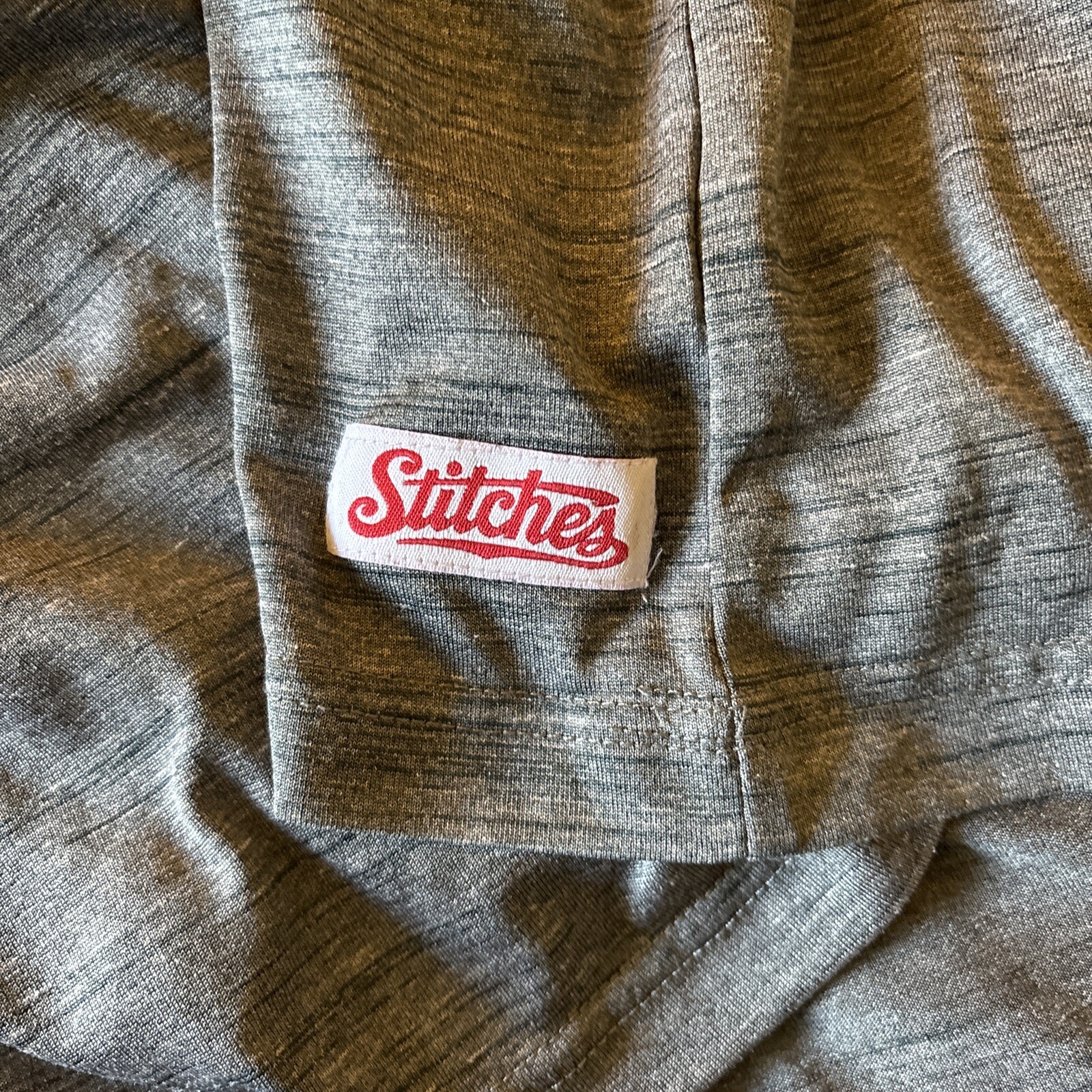 Stitches Men’s XL Quarter Zip Grey “A’s” Long Sleeve Polyester Shirt gallery