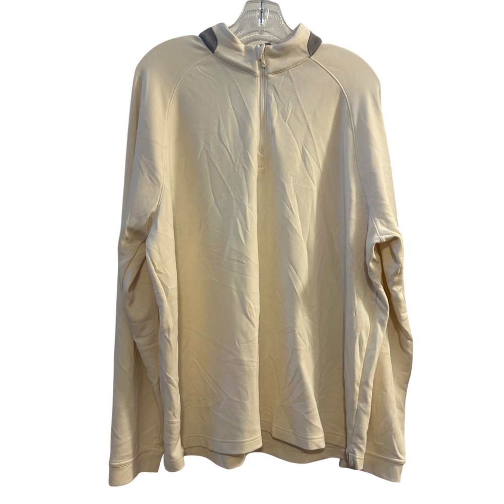Johnnie-O Performance Quarter Zip Pullover Shirt Mens X Large Cream Modal