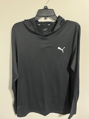 Black PUMA Running Long Sleeve Hooded Shirt Men’s Size M New Without Tags