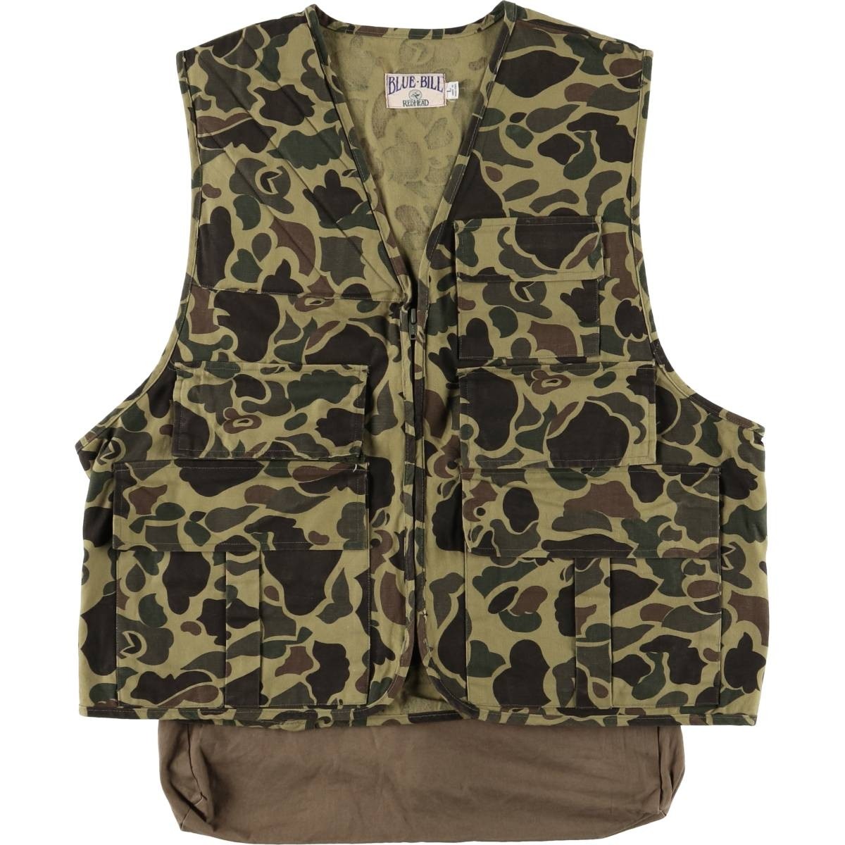 Vintage 80'S-90'S Red Head Blue Bill Camouflage Pattern Hunting Vest Men's S... gallery