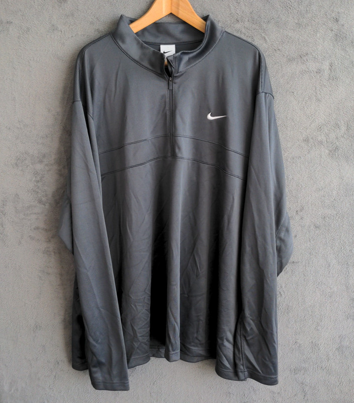 Nike Dri-FIT 1/4 Quarter Zip Pullover Mens 4XL Gray Athletic Training Sweatshirt gallery