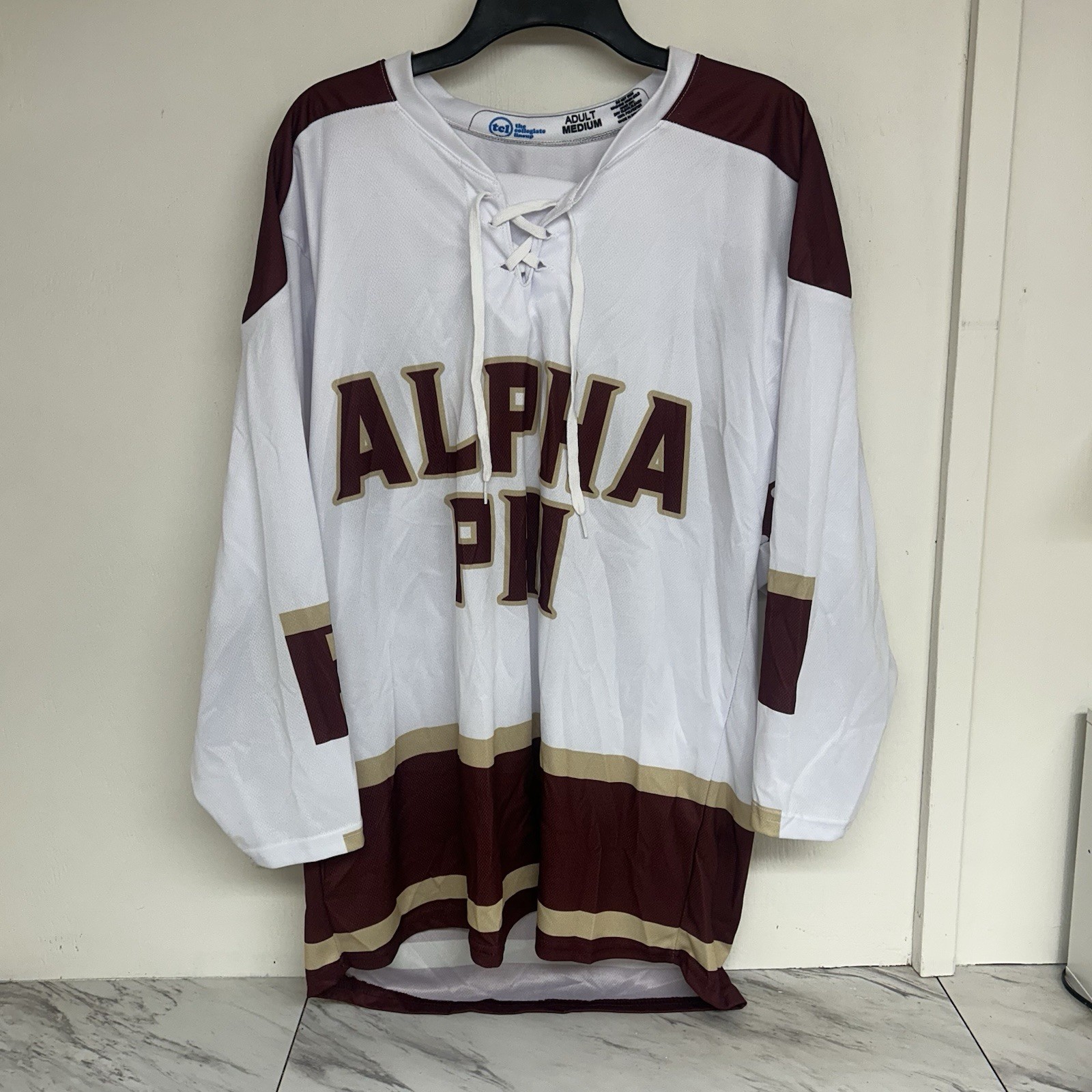 Collegiate Lineup Fraternity Men Medium Hockey Jersey Alpha Phi #72 Ivy League gallery