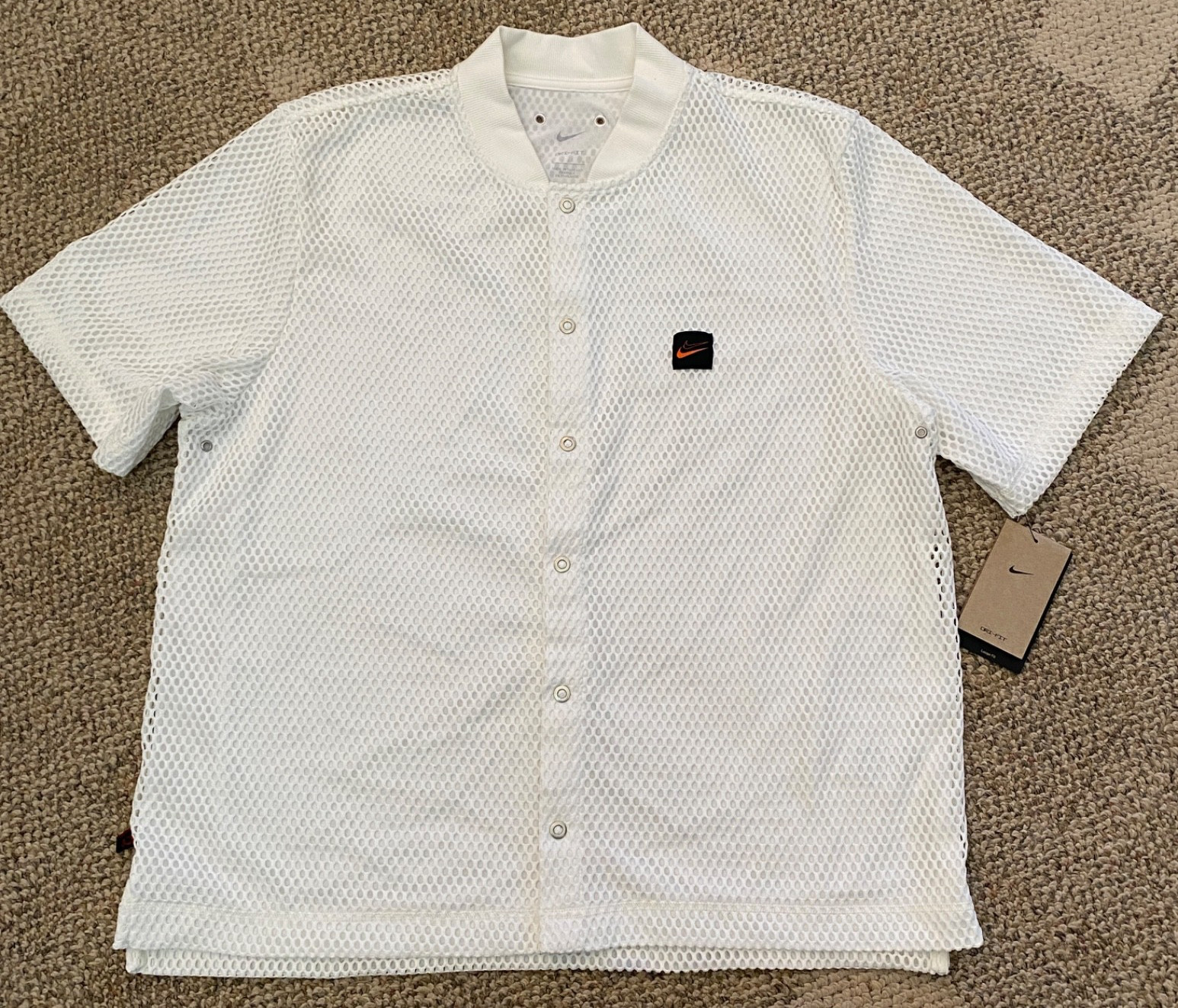Nike Kevin Durant KD Basketball Top Shirt Mesh Snap Front $90 FN3039 Men's Lg gallery