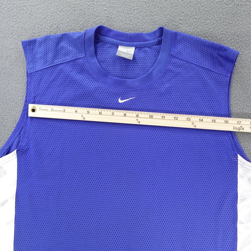 Vintage Nike Tank Top Men's Size L Blue Basketball Jersey Y2K gallery