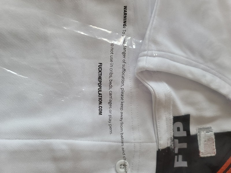 FTP FuckThePopulation Rivals Baseball Jersey Black Size: XL ORDER CONFIRMED gallery