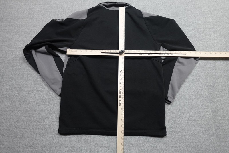 Obermeyer Quarter Zip Pullover Mens Medium Gray Black Fleece Stretch Ski Layer gallery