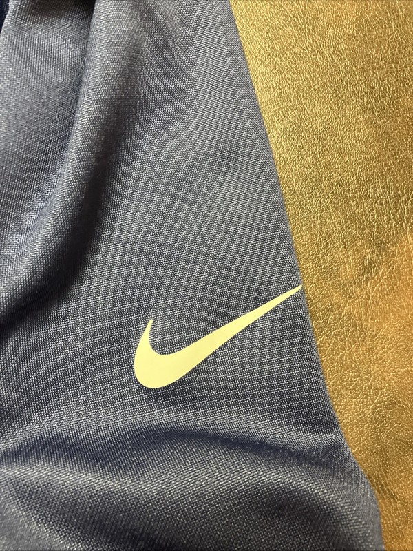 Nike Dri-Fit Men’s L Fleece Lined 1/4 Zip Pullover “Oreo” Logo Dark Blue VGC gallery