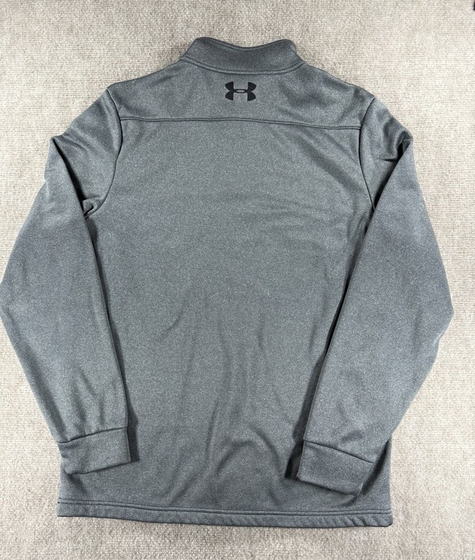 Under Armour ColdGear Men’s Medium Gray 1/4 Zip Pullover Fleece Lined Loose Fit gallery