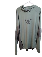 TrueTimber Men’s L Pullover Hoodie Long Sleeve Stretch Poly/Spandex Green
