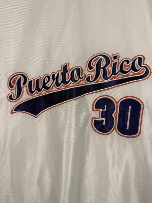 Vintage Y2K Puerto Rico #30 Basketball Jersey XL Sewn Steve Barry White gallery