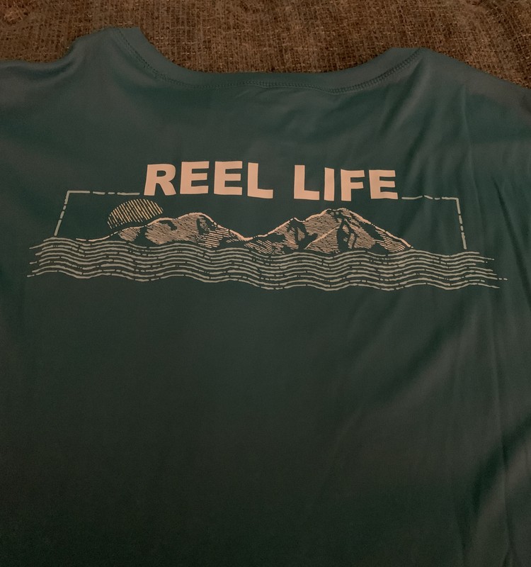 Nwt Reel Life Sun Ray Defender LS Fishing Shirt Mens Size XXL Etched Waves D24 gallery