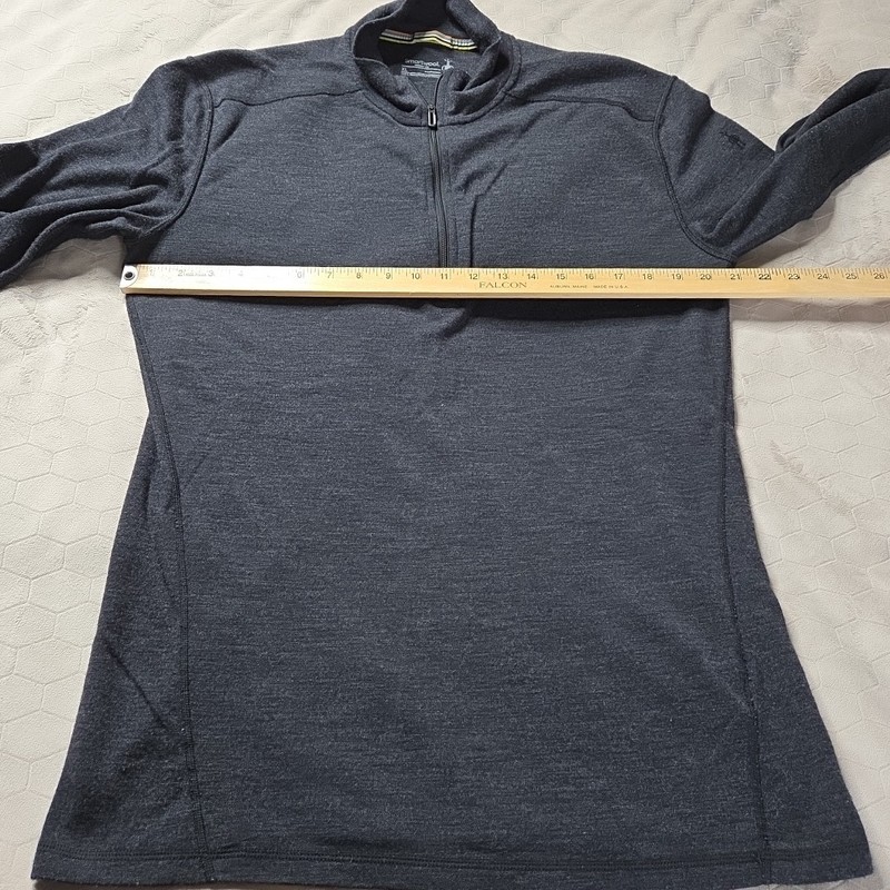 Smartwool Merino 250 Base Layer 1/4 Zip Men's XL Dark Grey Heather 100% Wool gallery