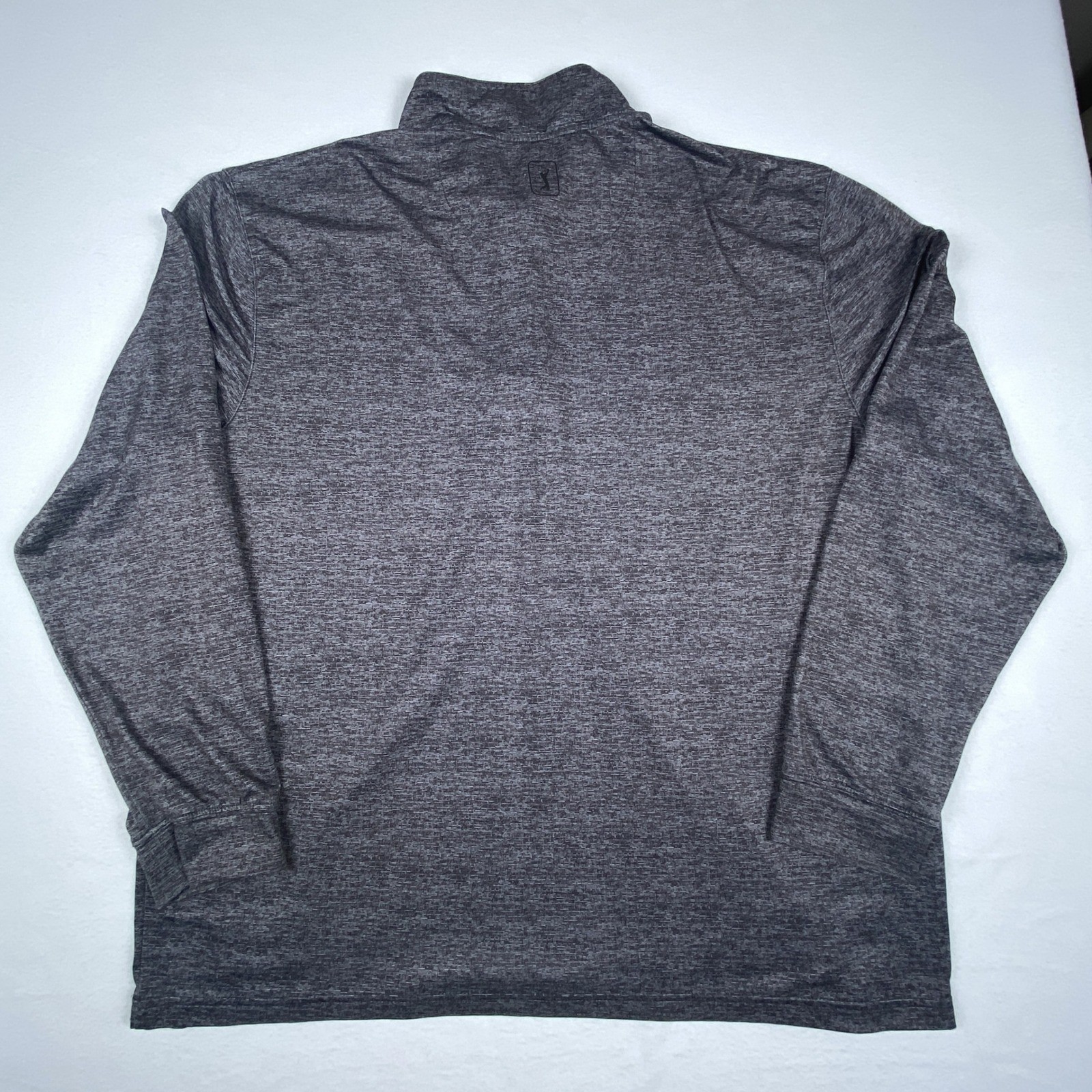 PGA Tour Mens XL Motionflux 360 Gray Striped Quarter Zip Golf Pullover Shirt gallery