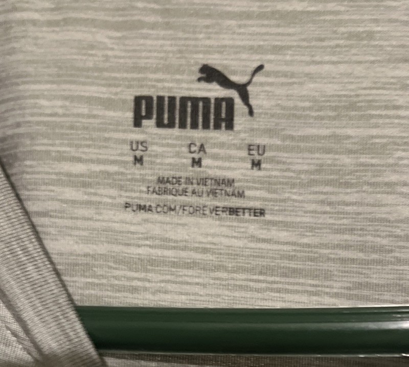 EUC Mens Puma Crew Neck Short Sleeve Tee T-shirt, Grey, Active Athletic, Medium gallery