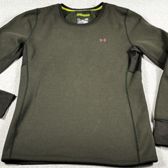 Under Armour Scent Control Coldgear Fitted Long Sleeve Winter Top Men Lrg. Green