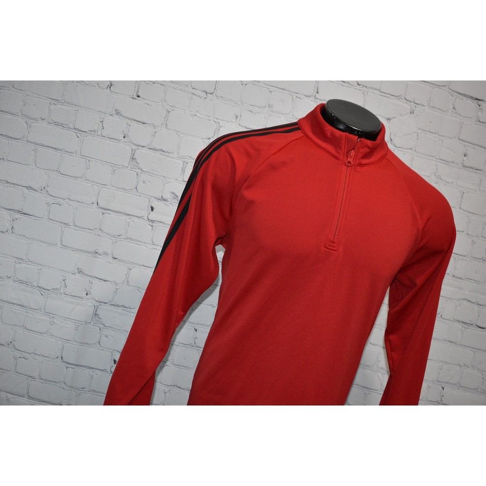 Adidas Golf Pullover Shirt 1/4 ZIP Mens Size Medium Performance Polyester Red
