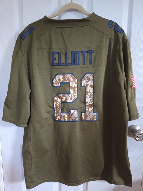Dallas Cowboys Salute To Service Camo Green NFL Official Jersey Size XL gallery